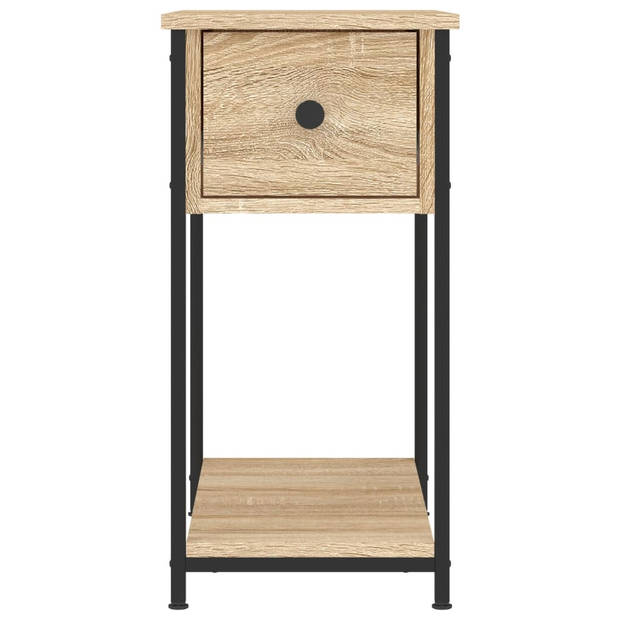 vidaXL Nachtkastjes 2 st 30x60x60 cm bewerkt hout sonoma eikenkleurig