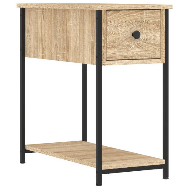 vidaXL Nachtkastjes 2 st 30x60x60 cm bewerkt hout sonoma eikenkleurig