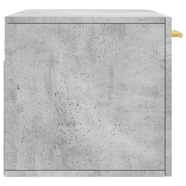 The Living Store Wandkast Decoratieve Toevoeging - 80 x 36.5 x 35 cm - Betongrijs