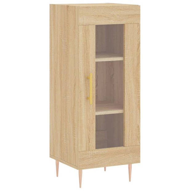 vidaXL Dressoir 34,5x34x90 cm bewerkt hout sonoma eiken