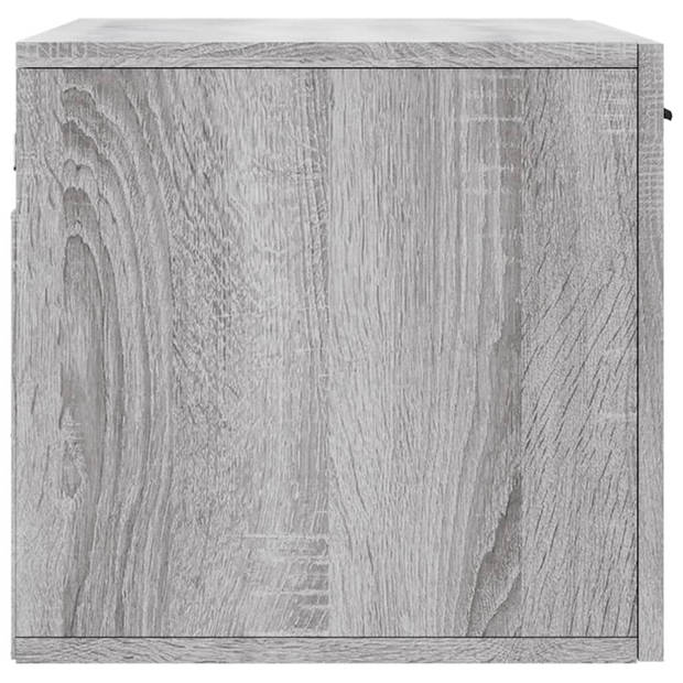 vidaXL Wandkast 60x36,5x35 cm bewerkt hout grijs sonoma eikenkleurig