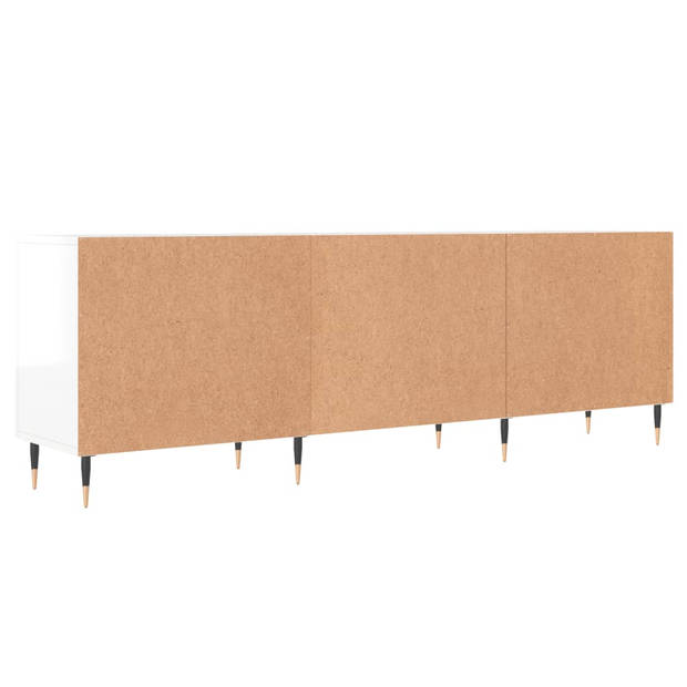 vidaXL Tv-meubel 150x30x50 cm bewerkt hout hoogglans wit