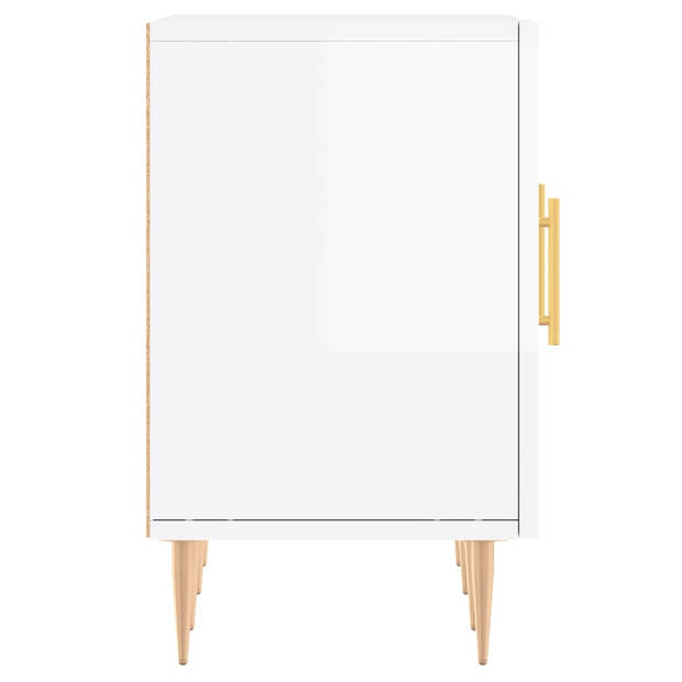 The Living Store TV-meubel - Hoogglans wit - 150 x 30 x 50 cm - praktische deur