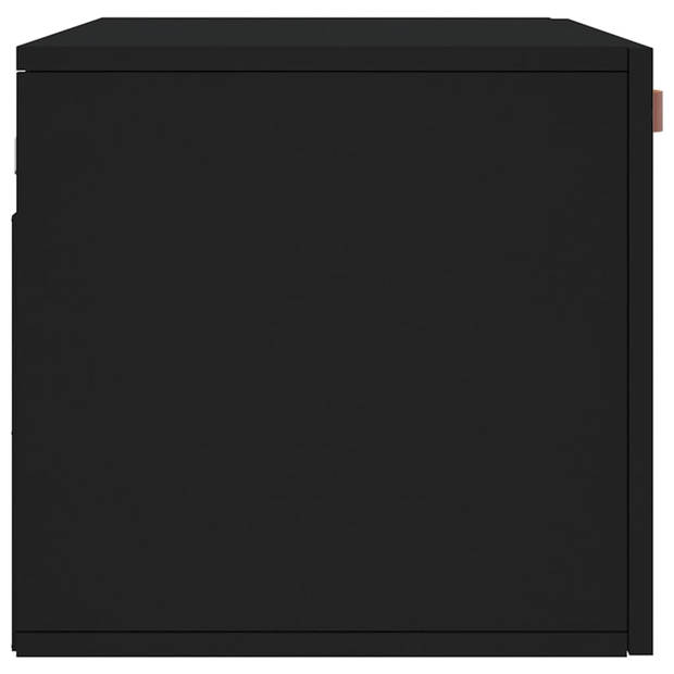 vidaXL Wandkast 80x36,5x35 cm bewerkt hout zwart