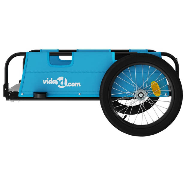 vidaXL Fietstrailer oxford stof en ijzer blauw