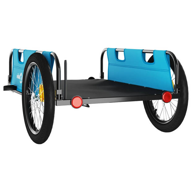 vidaXL Fietstrailer oxford stof en ijzer blauw