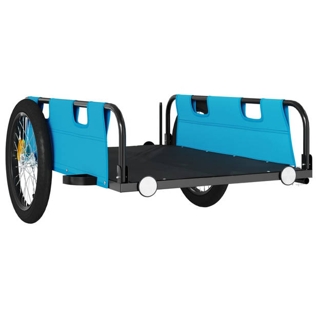 vidaXL Fietstrailer oxford stof en ijzer blauw