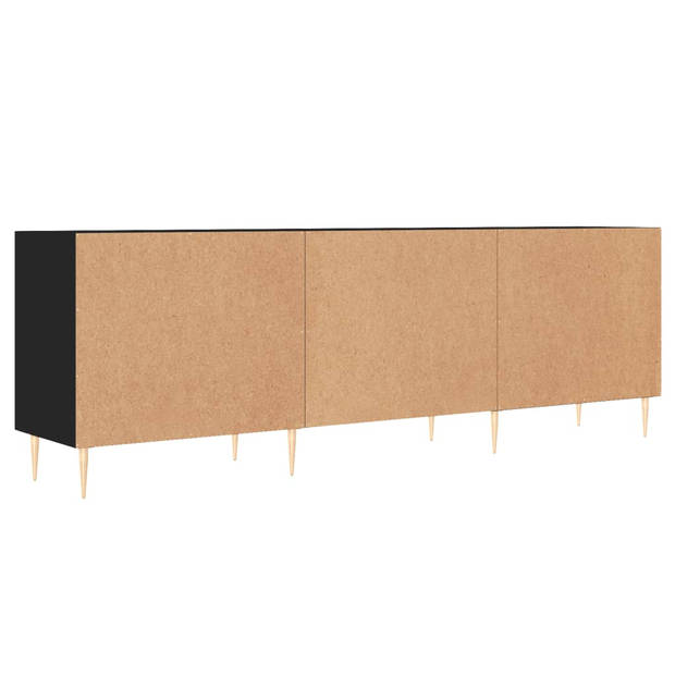 vidaXL Tv-meubel 150x30x50 cm bewerkt hout zwart