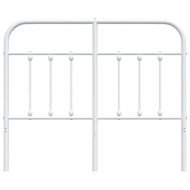 vidaXL Hoofdbord metaal wit 120 cm