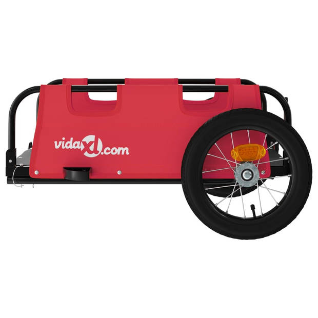 vidaXL Fietstrailer oxford stof en ijzer rood