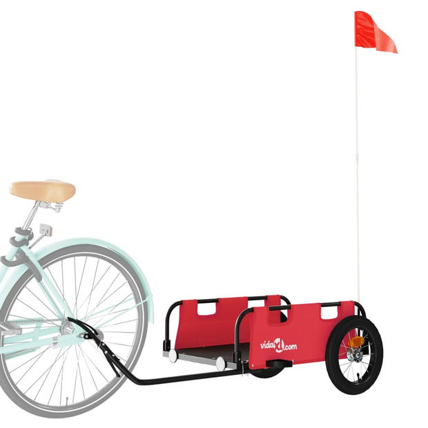 vidaXL Fietstrailer oxford stof en ijzer rood