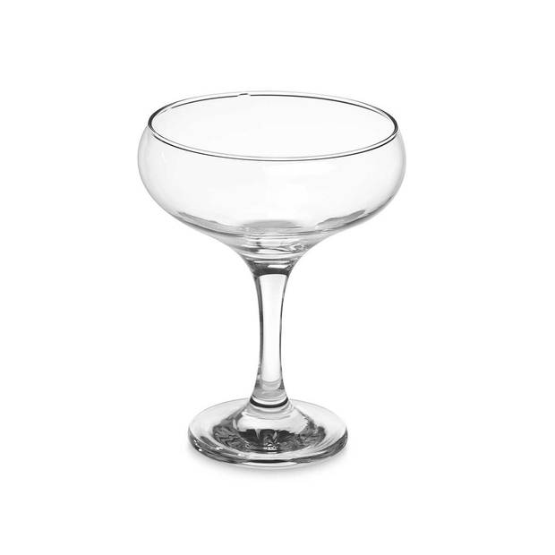 Pasabasche Prosecco/champagneglazen - 6x - transparant - glas - 270 ml - laag model - Champagneglazen
