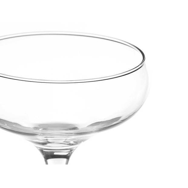 Pasabasche Prosecco/champagneglazen - 6x - transparant - glas - 270 ml - laag model - Champagneglazen