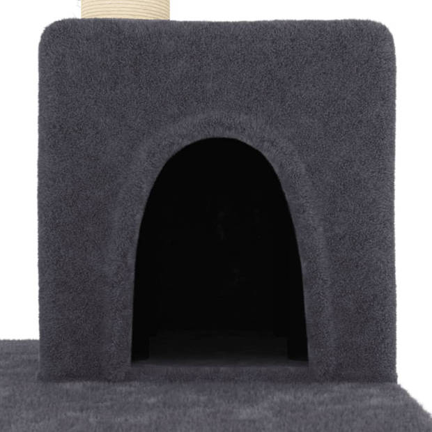 The Living Store Kattenmeubel - Alles-in-één - 55x47.5x123 cm - Donkergrijs