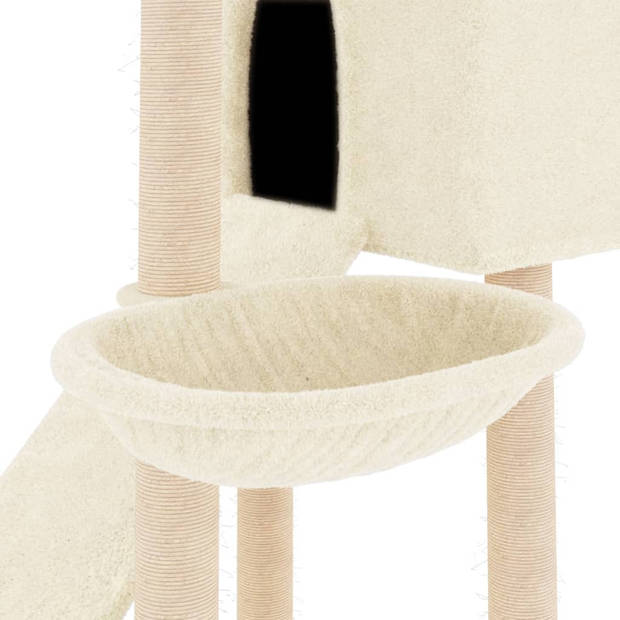 vidaXL Kattenmeubel met sisal krabpalen 153 cm crèmekleurig