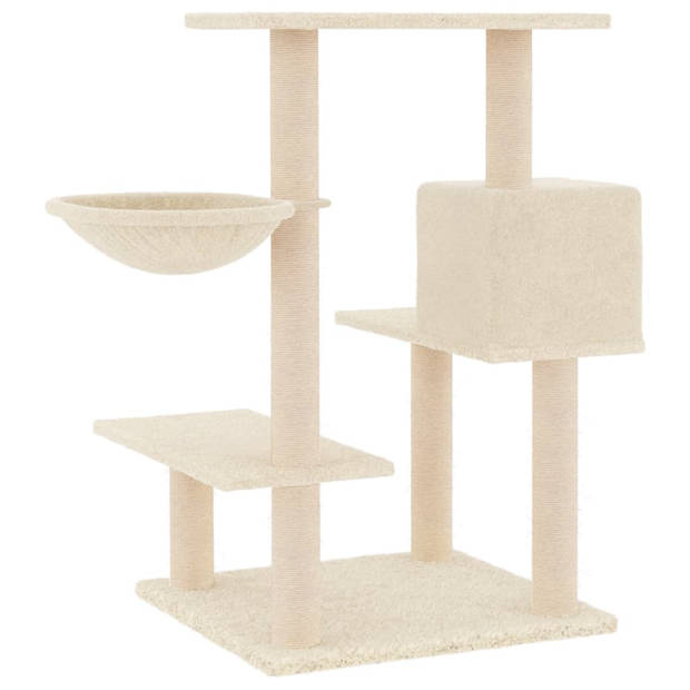 vidaXL Kattenmeubel met sisal krabpalen 82,5 cm crèmekleurig