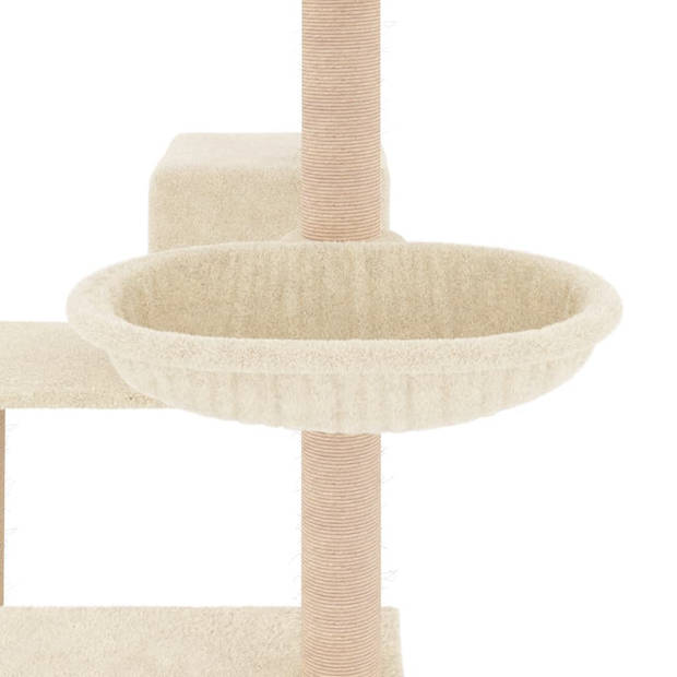 vidaXL Kattenmeubel met sisal krabpalen 82,5 cm crèmekleurig