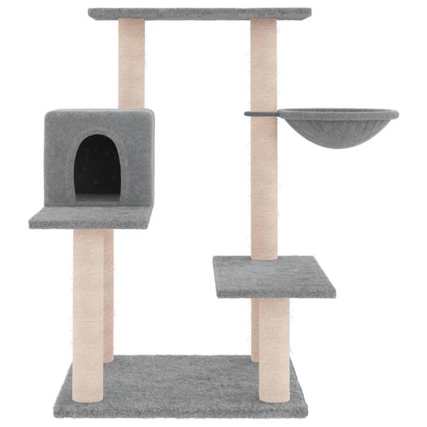 The Living Store Kattenmeubel - Alles-in-één - 72.5 x 59.5 x 82.5 cm - Lichtgrijs