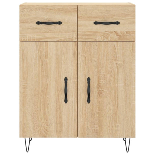 The Living Store Dressoir - Sonoma eiken - 69.5 x 34 x 90 cm - Duurzaam hout en metaal