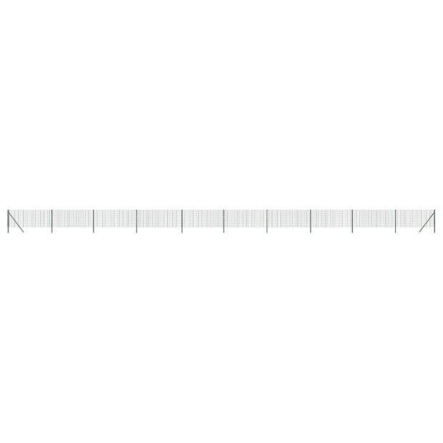 vidaXL Draadgaashek 0,8x25 m gegalvaniseerd staal groen