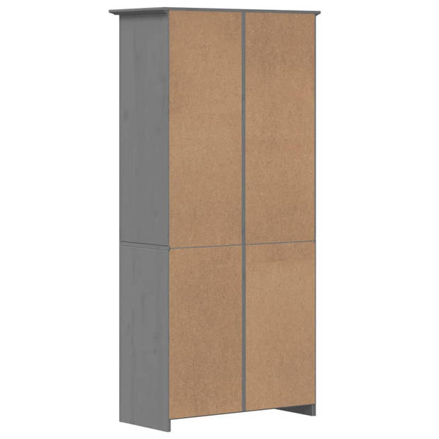 vidaXL Boekenkast BODO 82x40x173 cm massief grenenhout grijs