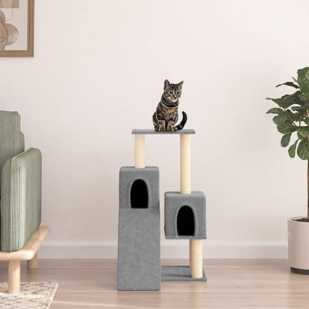 The Living Store Kattenmeubel - Alles-in-één - 61 x 55 x 82 cm - Lichtgrijs