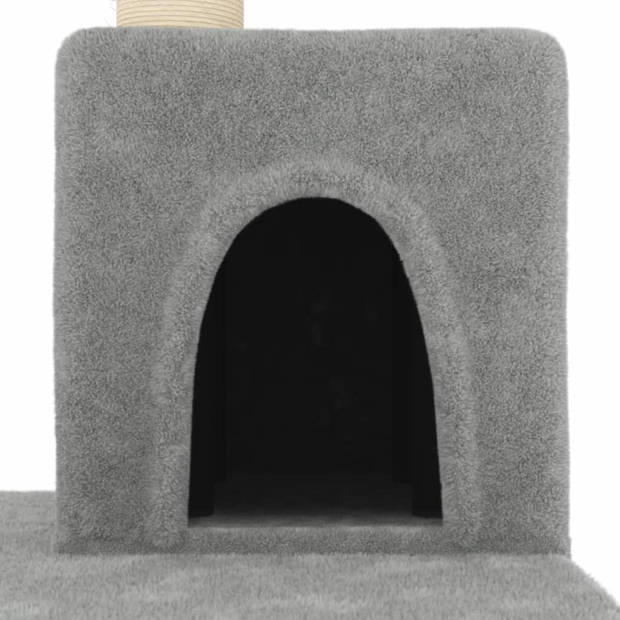 The Living Store Kattenmeubel - Alles-in-één - 55 x 47.5 x 123 cm - Lichtgrijs