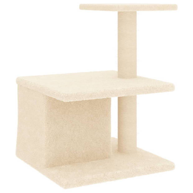 vidaXL Kattenmeubel met sisal krabpalen 48 cm crèmekleurig