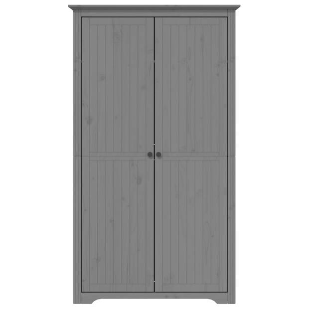 vidaXL Kledingkast BODO 99x53,5x173 cm massief grenenhout grijs