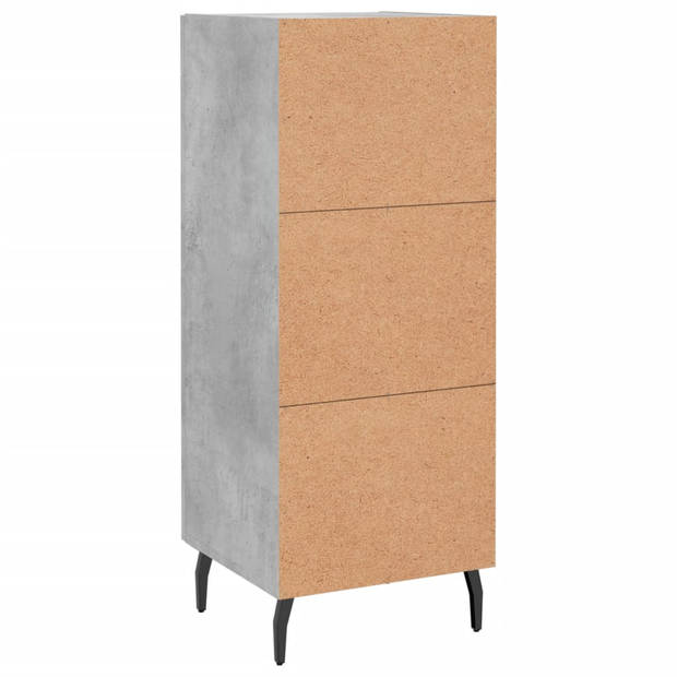 The Living Store Dressoir - Betongrijs - 34.5 x 34 x 90 cm - Metalen poten