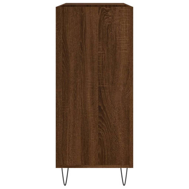 vidaXL Platenkast 84,5x38x89 cm bewerkt hout bruin eikenkleur