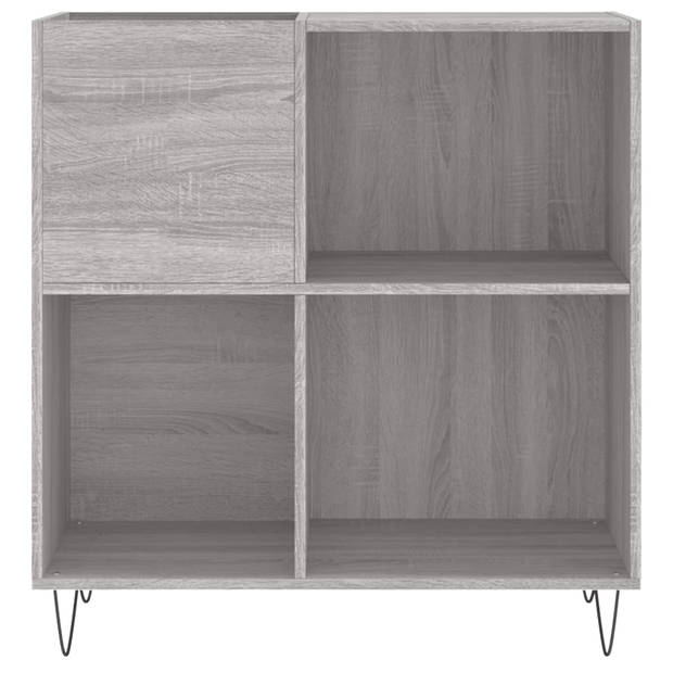 vidaXL Platenkast 84,5x38x89 cm bewerkt hout grijs sonoma eikenkleurig