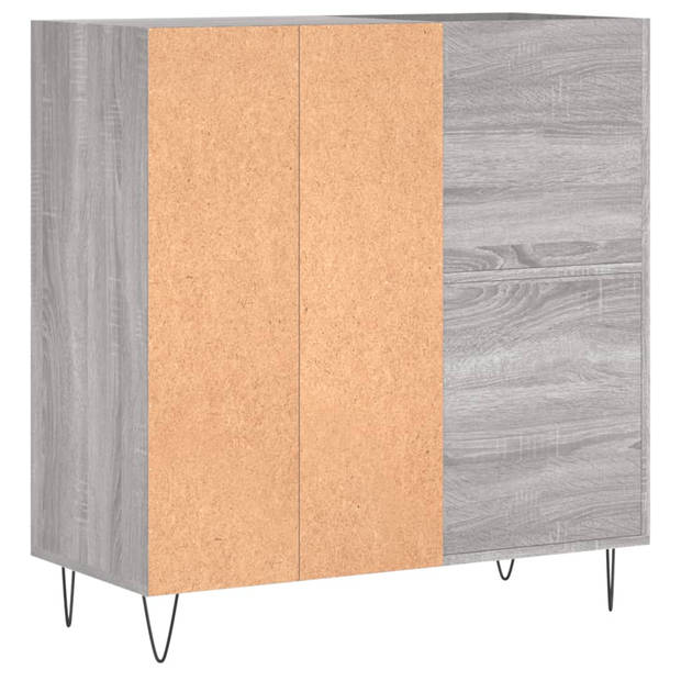 vidaXL Platenkast 84,5x38x89 cm bewerkt hout grijs sonoma eikenkleurig