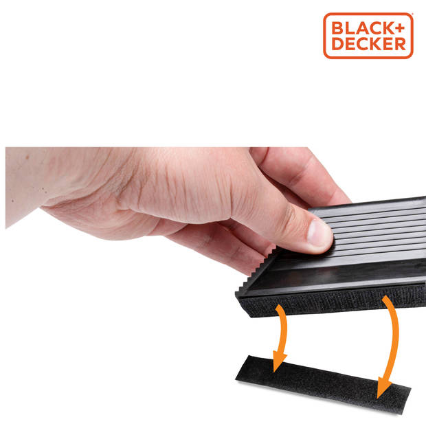 BLACK+DECKER Bagagesteun Set van 6 Stuks - Kofferbak Organizer - Bagageklemmen - Kunststof - Zwart
