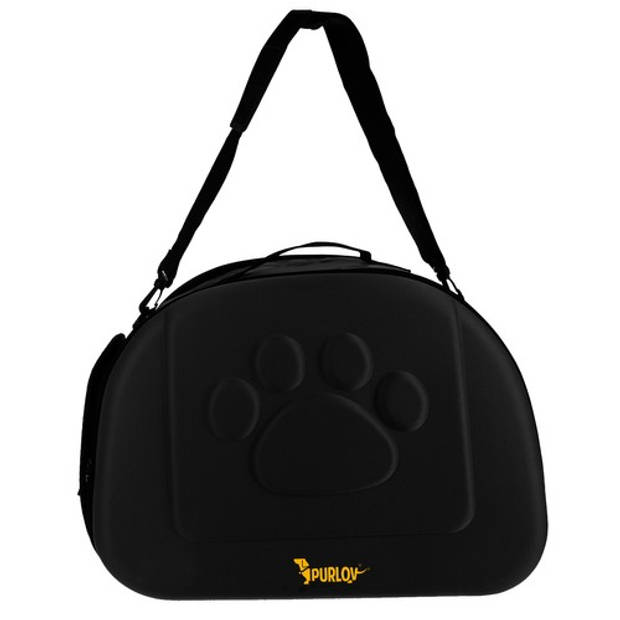 Purlov opvouwbare draagtas voor honden, katten en knaagdieren tot 6 kg zwart
