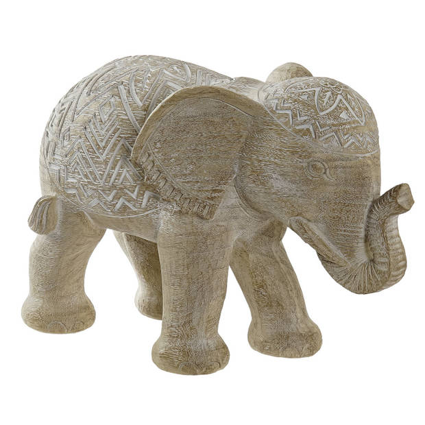 Items Olifant dierenbeeld - beige - polyresin - 28 x 13,5 x 18,5 cm - home decoratie - Beeldjes