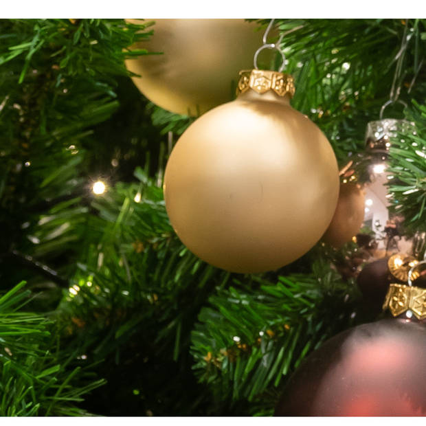 Othmar Decorations kerstballen 36x - champagne -glas - 6cm - Kerstbal