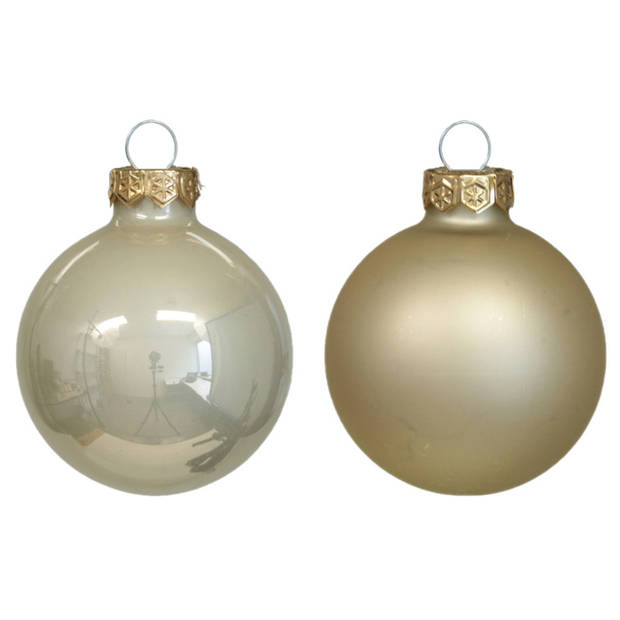 Othmar Decorations kerstballen 36x - champagne -glas - 6cm - Kerstbal