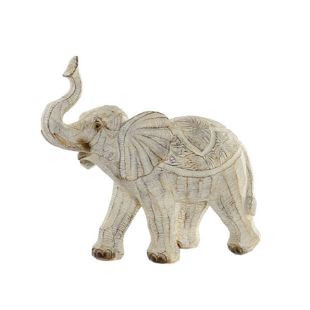 Items Olifant dierenbeeld - beige - polyresin - 27 x 12 x 24,5 cm - home decoratie - Beeldjes