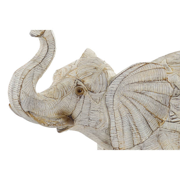 Items Olifant dierenbeeld - beige - polyresin - 27 x 12 x 24,5 cm - home decoratie - Beeldjes