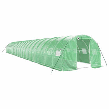 vidaXL Tuinkas met stalen frame 60 m² 20x3x2 m groen