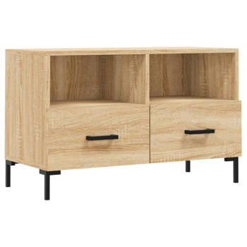 vidaXL Tv-meubel 80x36x50 cm bewerkt hout sonoma eiken