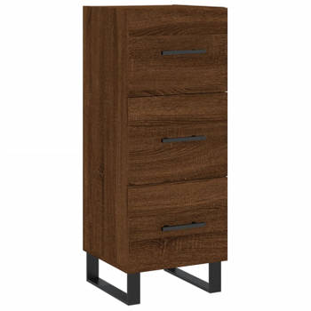 vidaXL Dressoir 34,5x34x90 cm bewerkt hout bruin eikenkleur