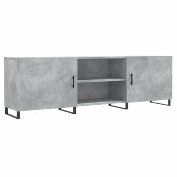 vidaXL Tv-meubel 150x30x50 cm bewerkt hout betongrijs