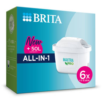 BRITA MAXTRA PRO AIO Filterpatronen - 6 + 1 Extra - Pure smaak, vermindert PFAS, chloor