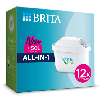 BRITA MAXTRA PRO AIO Filterpatronen - 12 + 1 Extra - Pure smaak, vermindert PFAS, chloor