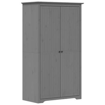 vidaXL Kledingkast BODO 99x53,5x173 cm massief grenenhout grijs