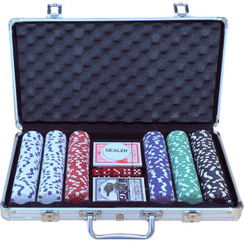 Pokerset koffer aluminium 300 chips