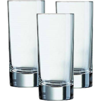 Arcoroc longdrinkglazen - set 12x stuks - 220 ml - glas - transparant - Longdrinkglazen