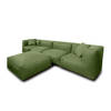 Feel Furniture - Binnen & Buiten bank - Odin - 4 Persoonsbank - Groen - Met Hocker